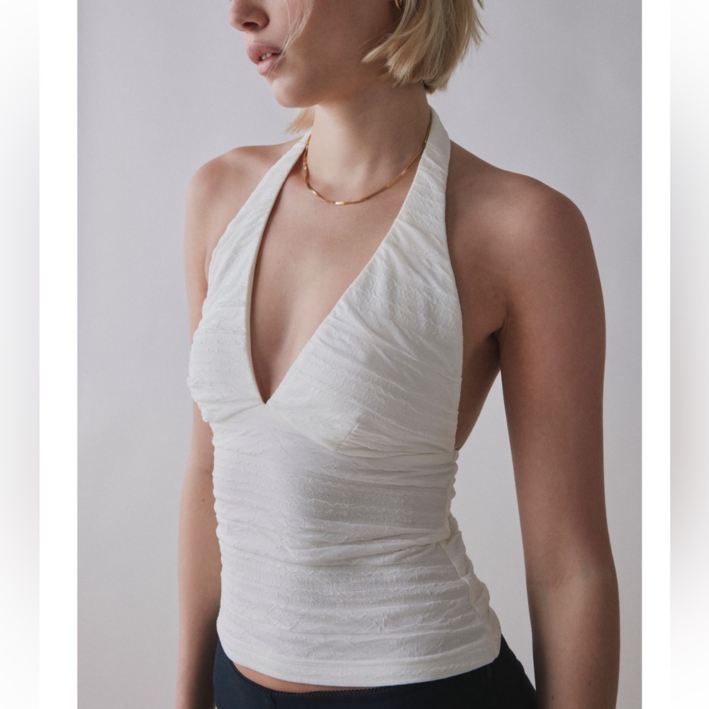 Urban Outfitters White Halter Tank Top